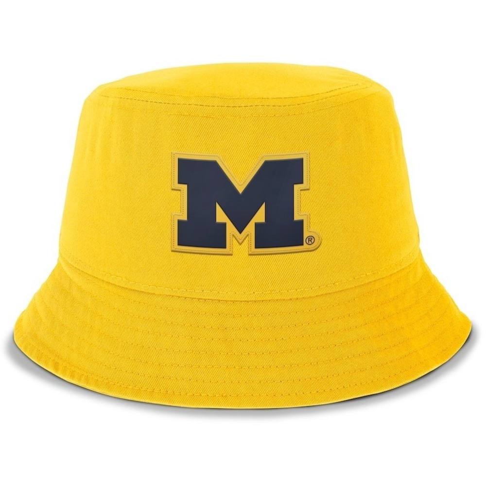 Michigan Wolverines Jordan Brand Men's Apex Bucket Hat Size L Yellow New - Picture 2 of 2